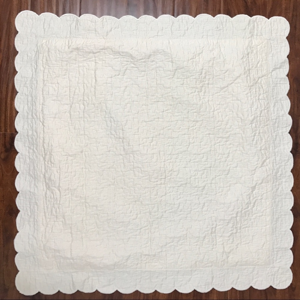 Yves Delorme Paris Scalloped Quilted Euro Sham